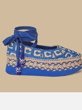 Farm RIO Ballerina Flatform Espadrille Klein